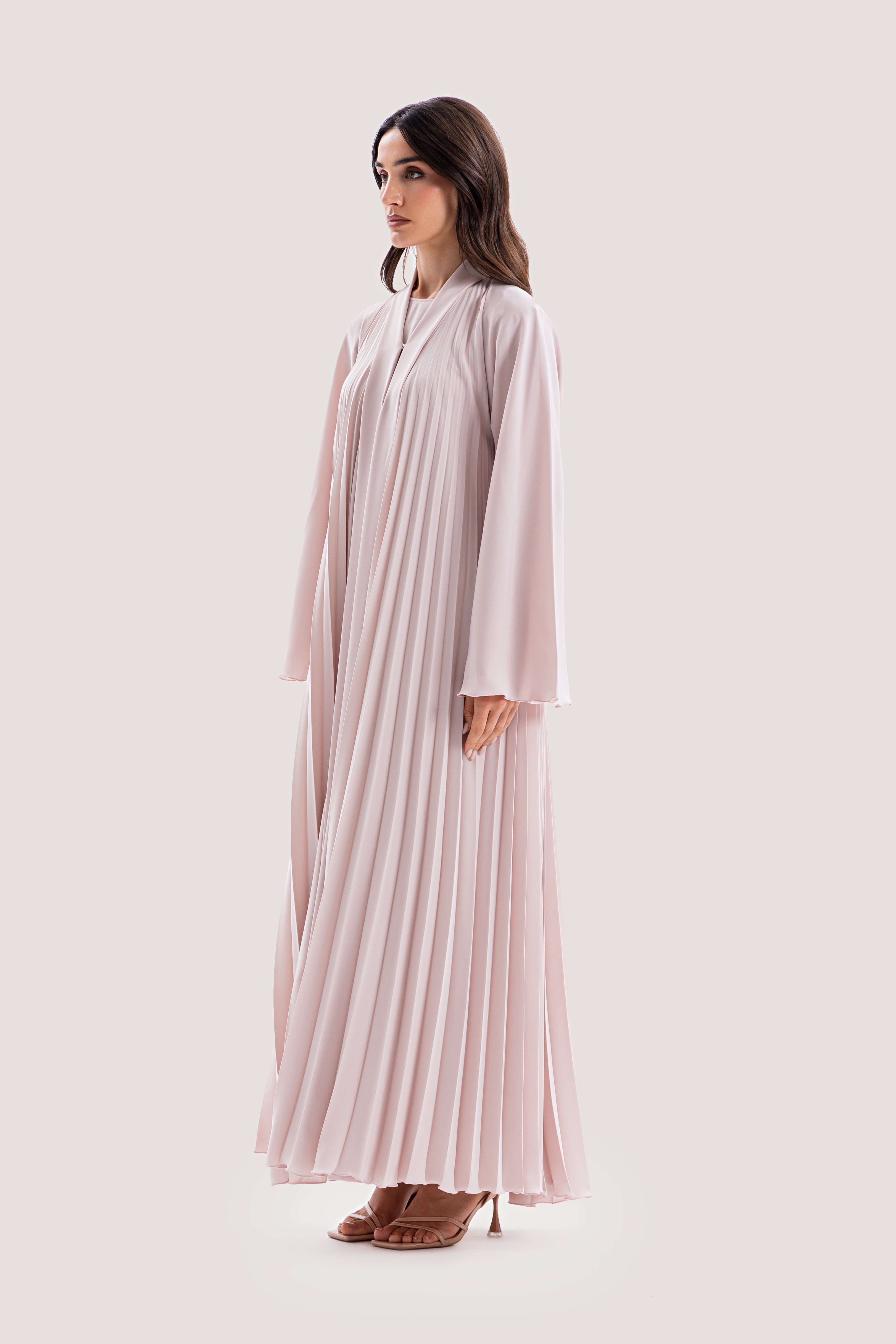 Beige Layered Abaya
