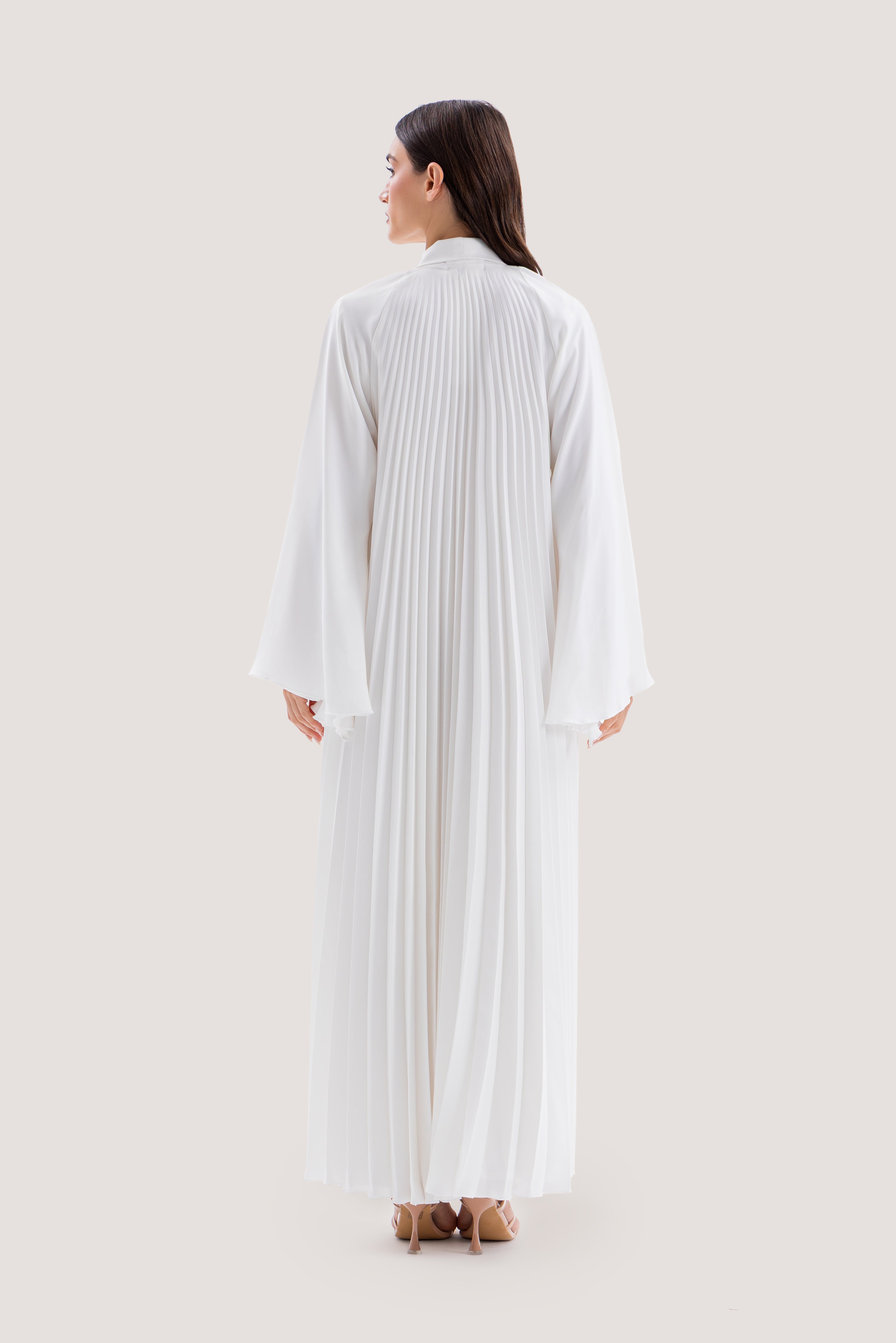 Cream Layered Abaya