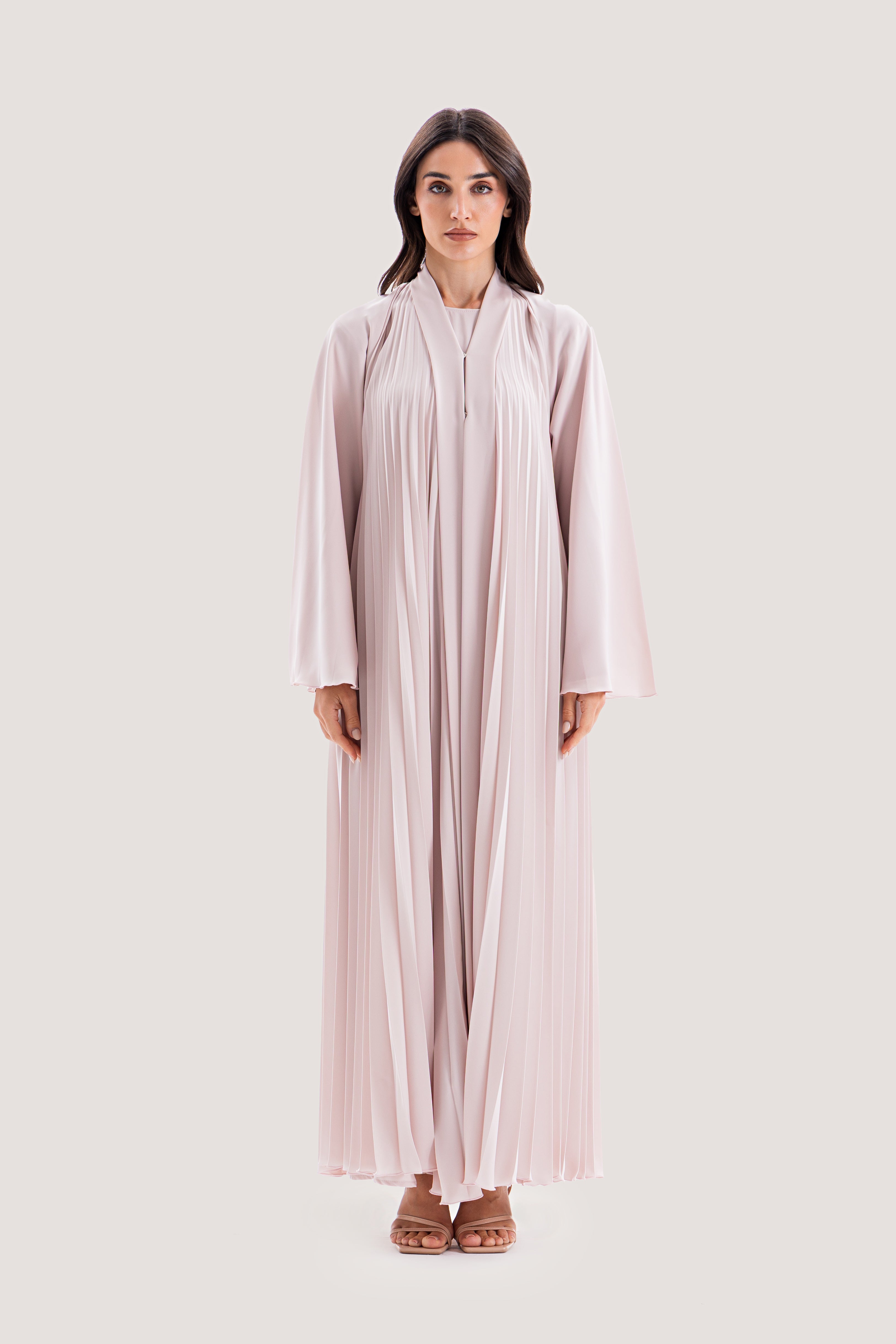 Beige Layered Abaya